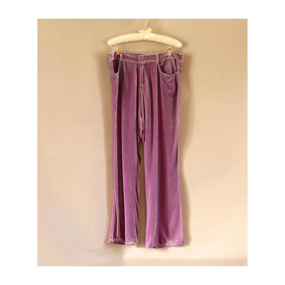 Jigsaw Purple Velvet Pants Size 10